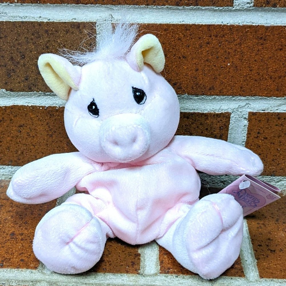 Precious Moments Tender Tails Pink Pig #358258 - NWT